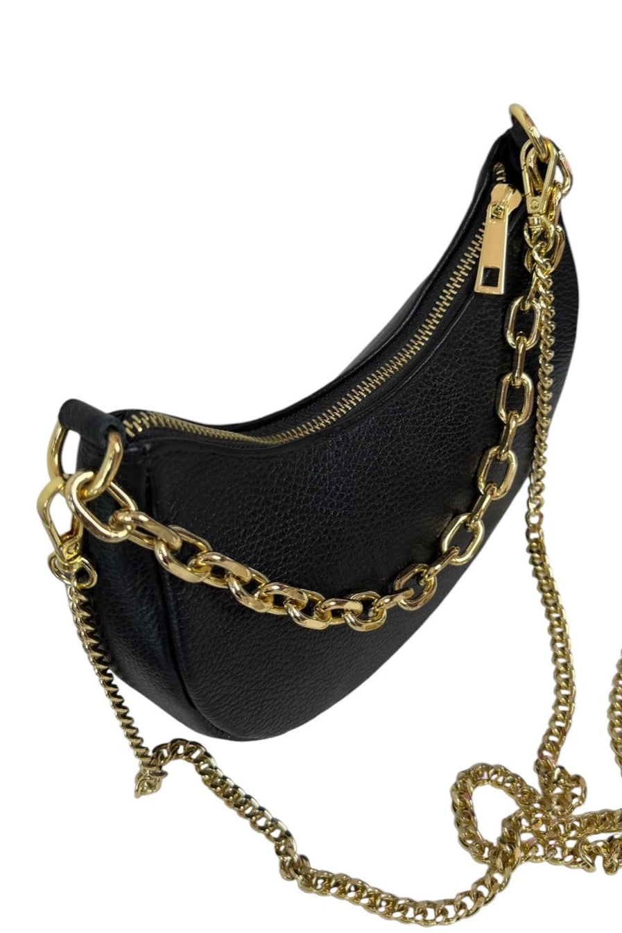 DAMSKA CZARNA TOREBKA TYPU HOBO