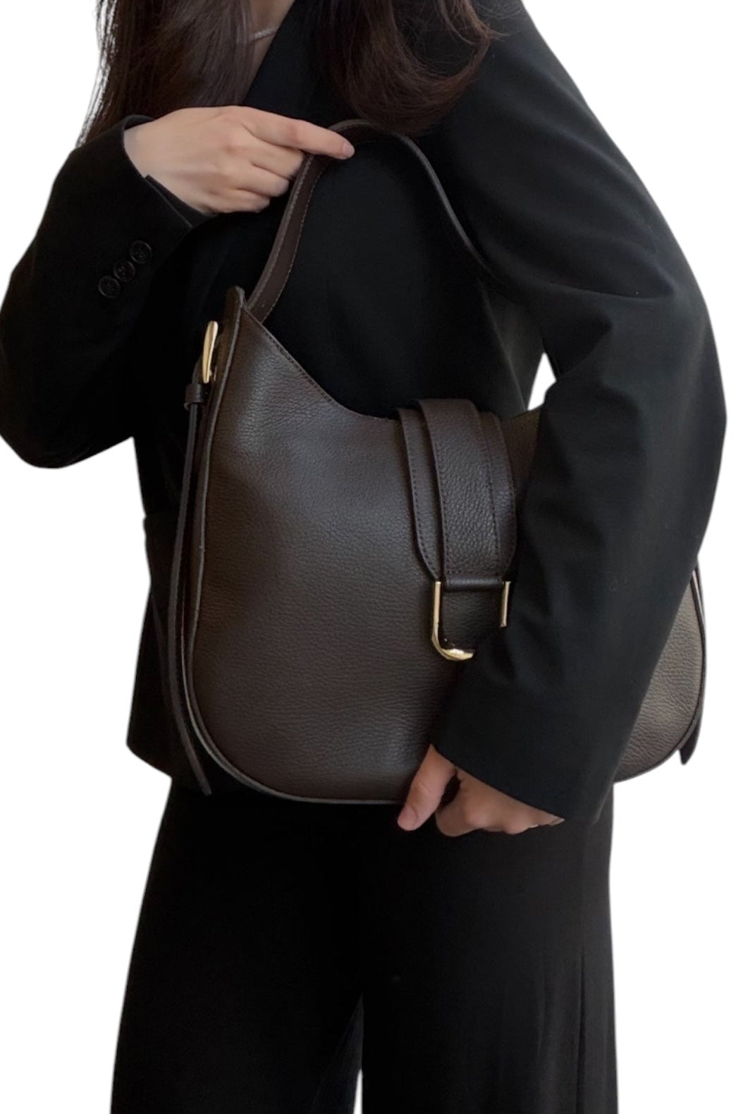 TOREBKA TYPU HOBO CIEMNY BRĄZ